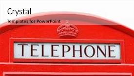  Presentation with london - Presentation theme with ac-iconic-london-phone-box background and a sky blue colored foreground