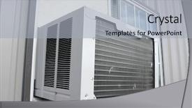  Presentation with air conditioning - Presentation consisting of ac machines - exterior air conditioning unit background and a light gray colored foreground