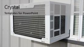  Presentation with machines - Presentation theme with ac machines - exterior air conditioning unit background and a light gray colored foreground