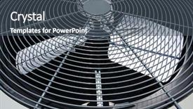  Presentation with conditioner - Colorful PPT theme enhanced with ac machines - exterior unit air conditioner fan backdrop and a dark gray colored foreground