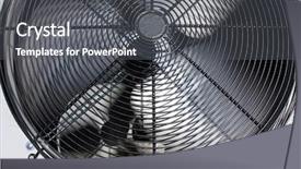  Presentation with industrial machines - Presentation theme featuring ac machines - external air conditioner unit fan background and a gray colored foreground