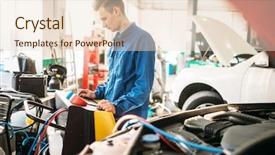  Presentation with checks - Slide deck featuring ac motor - mechanic checks air conditioning system background and a lemonade colored foreground