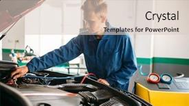  Presentation with air conditioning - Amazing presentation having ac motor - mechanic connects air conditioning system backdrop and a lemonade colored foreground