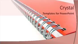  Presentation with spiral notebook for google - Presentation theme having acad - red notebook isolated close up background and a  colored foreground