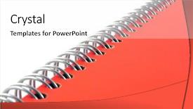  Presentation with notebook - Presentation featuring acad - red notebook isolated close up background and a  colored foreground