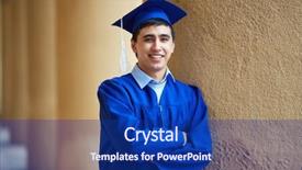  Presentation with graduation - Beautiful PPT layouts featuring academic achievement - portrait of confident graduation student backdrop and a navy blue colored foreground