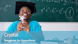  Presentation with restaurant menu black board chalkboard - Slides enhanced with black female student in front background and a teal colored foreground