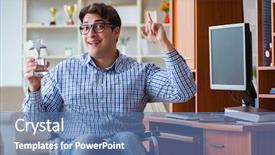  Presentation with wheelchair - Theme with healthcare award - disabled student studying at home background and a tawny brown colored foreground