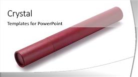  Presentation with academy award - Theme having academy award - red scroll container on white background and a white colored foreground