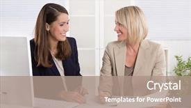  Presentation with woman rights - Audience pleasing PPT theme consisting of office concept for equal rights backdrop and a coral colored foreground