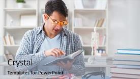  Presentation with medical case study - Amazing presentation design having academic frame - medical student sitting backdrop and a  colored foreground