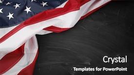  Presentation with academic - Presentation enhanced with academic freedom - american flag on a blackboard background and a  colored foreground