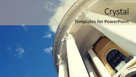  Presentation with academic - Colorful PPT layouts enhanced with academic freedom - design of building in neoclassical backdrop and a soft green colored foreground