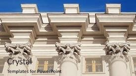  Presentation with green building design - Cool new slides with academic freedom - design of building in neoclassical backdrop and a soft green colored foreground