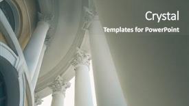  Presentation with academic - Colorful theme enhanced with academic freedom - design of building in neoclassical backdrop and a gray colored foreground