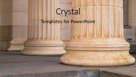  Presentation with greek columns - Cool new PPT theme with academic freedom - many old greek columns backdrop and a coral colored foreground