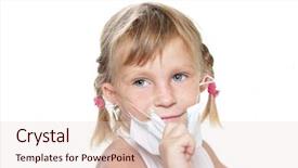  Presentation with medical smiling doctor - Audience pleasing theme consisting of engineering intern - smiling young girl in medical backdrop and a  colored foreground