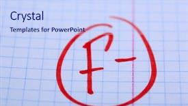  Presentation with exam - Cool new presentation design with f - grade f- written backdrop and a sky blue colored foreground