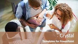  Presentation with academic - Beautiful PPT theme featuring academic planning - top view of four college backdrop and a  colored foreground