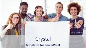  Presentation with smiling kids at summer camp - Audience pleasing PPT theme consisting of academic poster - fashion students smiling at camera backdrop and a  colored foreground