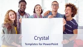  Presentation with college students - Colorful slide set enhanced with academic poster - fashion students smiling at camera backdrop and a  colored foreground