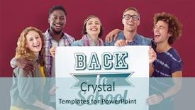  Presentation with smiling kids at summer camp - Amazing slide deck having academic poster - fashion students smiling at camera backdrop and a  colored foreground