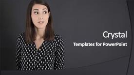  Presentation with black woman at gas station - Beautiful slide deck featuring academic poster - portrait of isolated young woman backdrop and a dark gray colored foreground