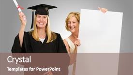  Presentation with hazmat placard - Amazing theme having academic poster - woman presenting placard in front backdrop and a  colored foreground