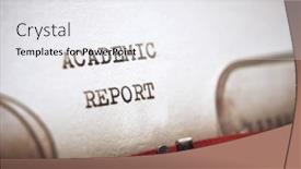  Presentation with academic - PPT theme having academic-report-phrase-written background and a sky blue colored foreground