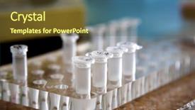  Presentation with academic research - Audience pleasing presentation theme consisting of academic research - laboratory workplace for biotechnology investigation backdrop and a tawny brown colored foreground