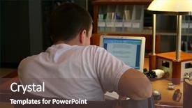  Presentation with academic research - Presentation design enhanced with academic research - student studying in library background and a tawny brown colored foreground