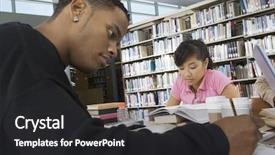  Presentation with self esteem for a college student - PPT theme with academic research - two multiethnic students studying background and a dark gray colored foreground