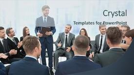  Presentation with talk - Slide deck with academy - speaker giving a talk background and a sky blue colored foreground