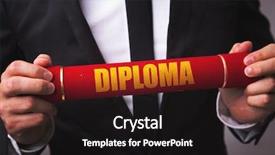  Presentation with academy award - PPT layouts enhanced with academy award - diploma background and a  colored foreground