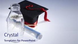  Presentation with higher education - Cool new presentation theme with academy award - saving for the higher education backdrop and a sky blue colored foreground