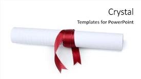  Presentation with university of derby - PPT theme featuring academy award - university diploma isolated on white background and a white colored foreground