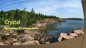  Presentation with maine - Amazing slide set having acadia-rocky-coast-in-maine backdrop and a tawny brown colored foreground