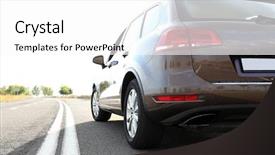  Presentation with road - Theme enhanced with accelaration - car on road background and a white colored foreground