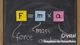  Presentation with newton - Presentation theme with accelaration - force applied to a body background and a dark gray colored foreground