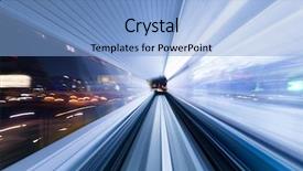  Presentation with trail - Theme with accelaration - light trail accelerating background and a light blue colored foreground