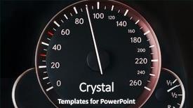  Presentation with car - PPT theme consisting of accelaration - speedometer of a car showing background and a wine colored foreground