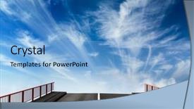  Presentation with asphalt road animtion - Theme having accelerate growth - asphalt road going into sky background and a  colored foreground