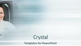  Presentation with effect - Beautiful PPT layouts featuring accelerate growth - woman in car with transition backdrop and a sky blue colored foreground