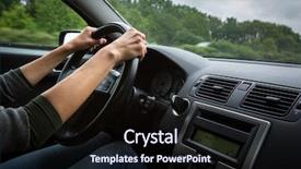  Presentation with image of car racing - PPT layouts enhanced with business accelerator - male driver's hands driving background and a wine colored foreground