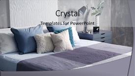  Presentation with bedroom modern - Presentation theme enhanced with accent - interior of modern bedroom background and a  colored foreground