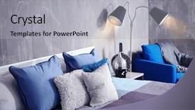 Presentation with bedroom modern - Theme with accent - interior of modern bedroom background and a light gray colored foreground