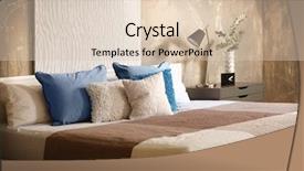  Presentation with bedroom modern - Presentation theme having accent - interior of modern bedroom background and a lemonade colored foreground