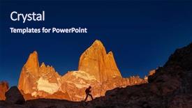  Presentation with rocky - Cool new presentation with accent rocky peak in patagonia backdrop and a navy blue colored foreground
