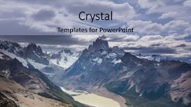  Presentation with rocky - PPT layouts enhanced with accents - famous cerro fitz roy background and a  colored foreground