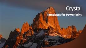  Presentation with famous leaders - PPT theme having accents - famous cerro fitz roy background and a  colored foreground